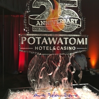Thumb_potawatomi_hotel___casino_25th_anniversary_logo_with_flame_in_color_and_3d_ice_sculpture