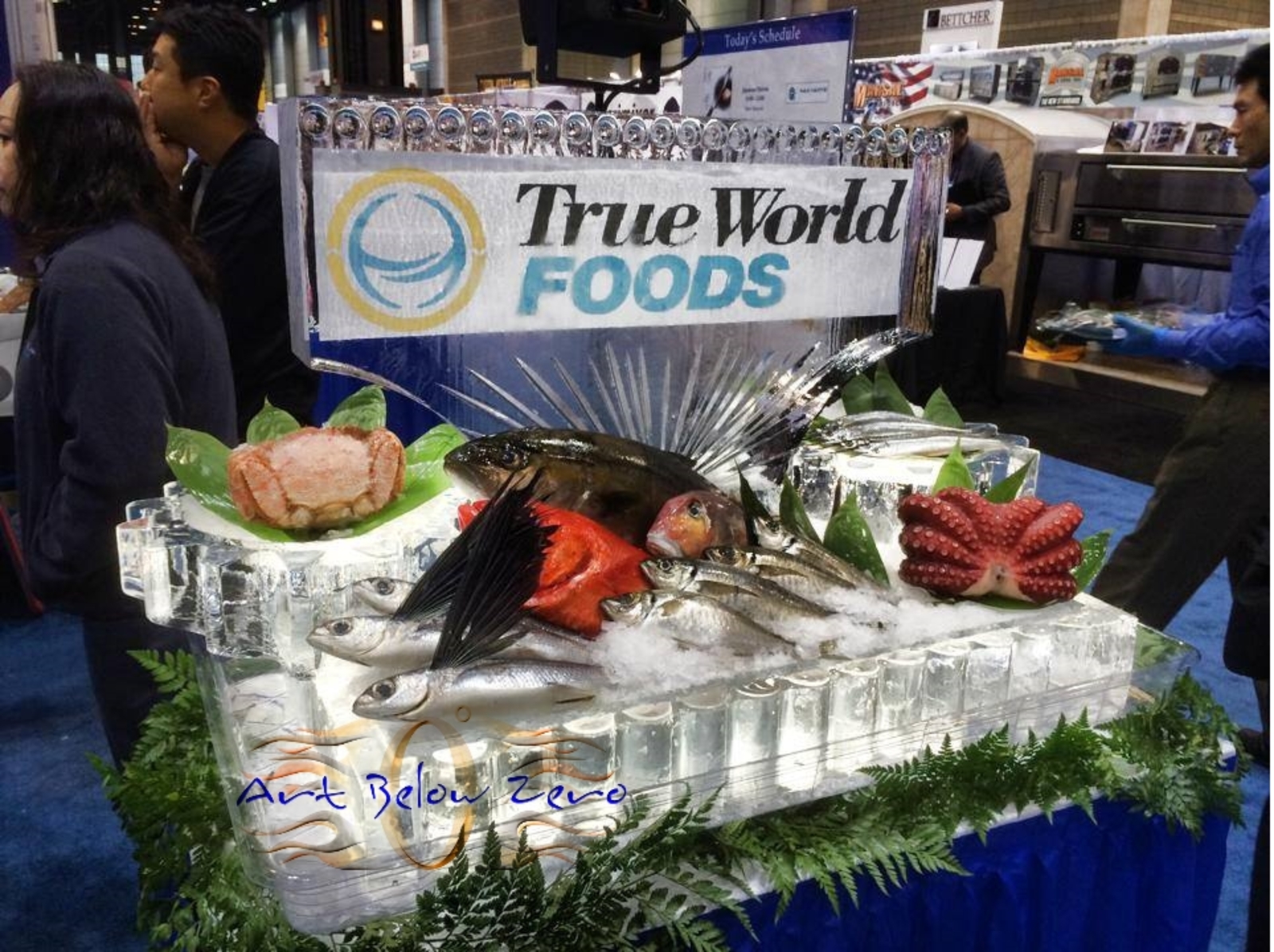 True_world_foods_seafood_display_at_the_nra_show_2014