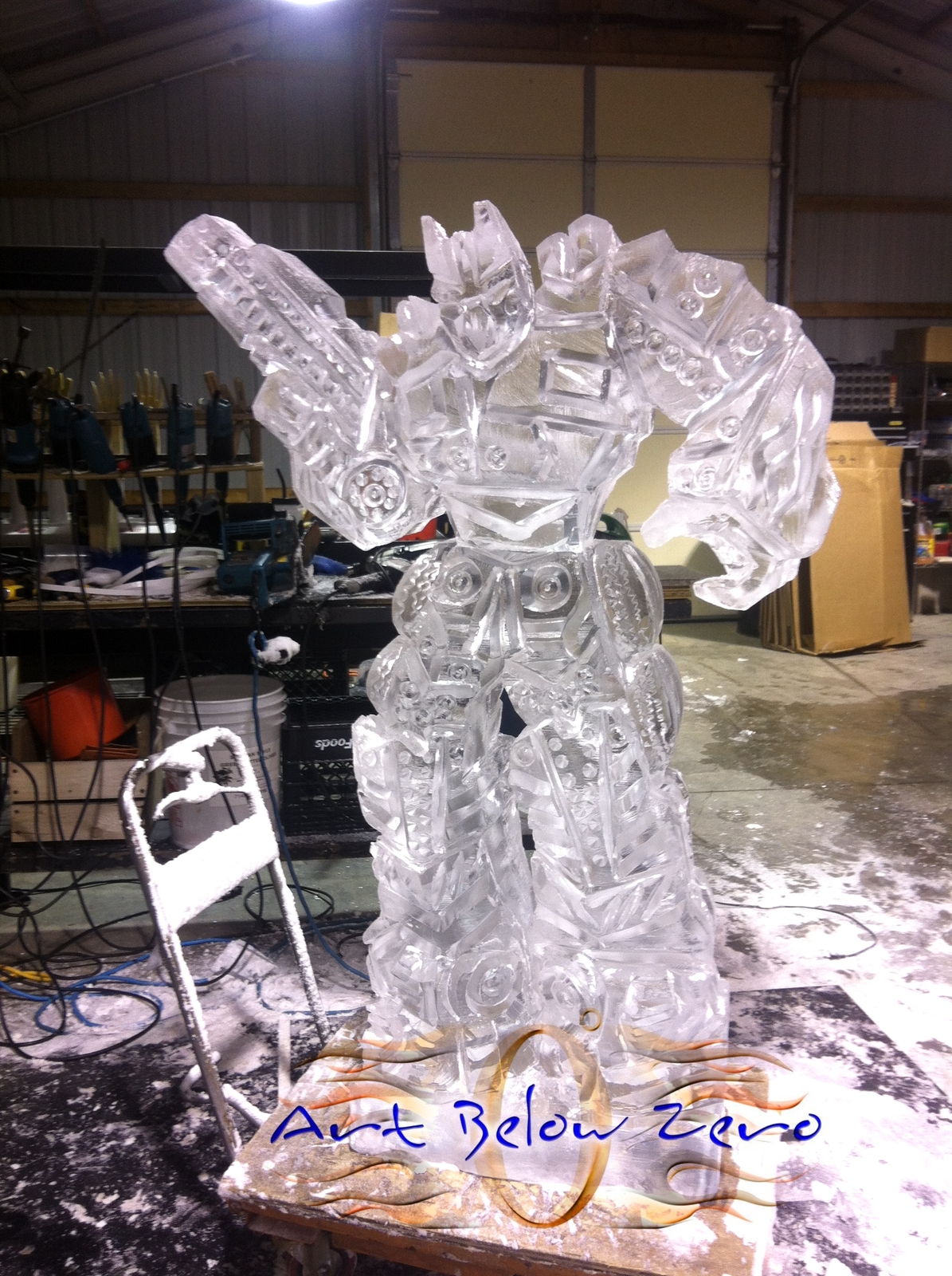 Optimus_prime_transformer_ice_sculpture